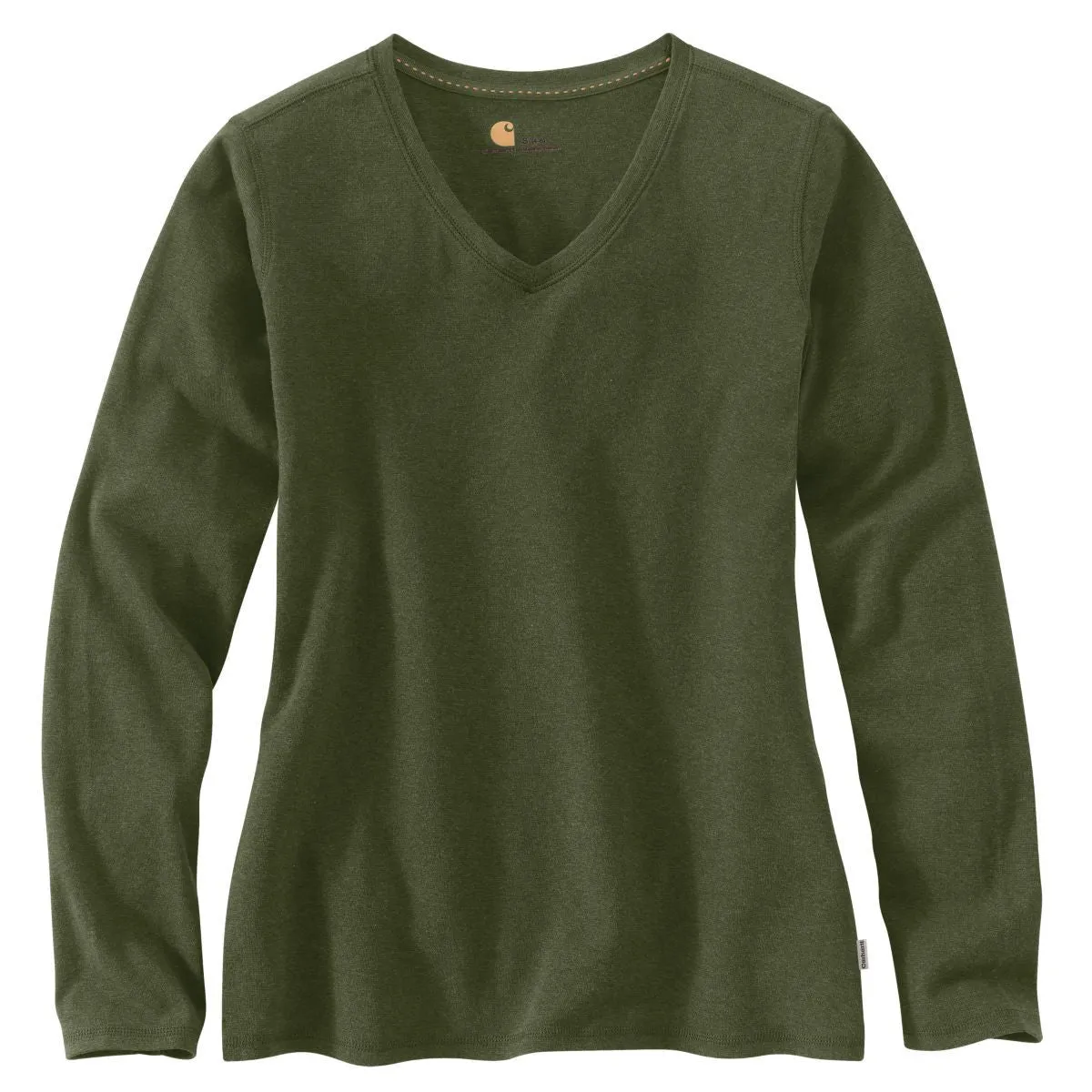 Carhartt Women's Grape Leaf Heather Calumet Long Sleeve V-Neck T-Shirt