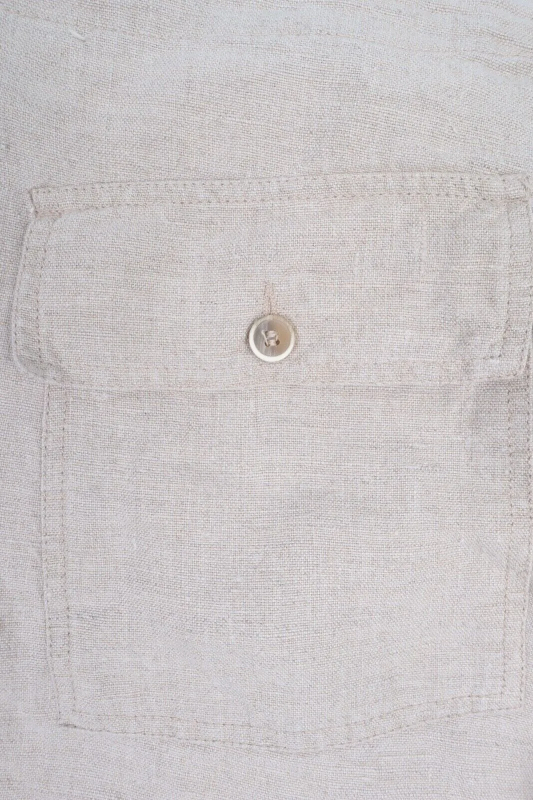 Men's BARENA Venezia Beige Linen Summer Chino Pants Trousers Size 52 / 34