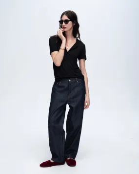 Modal Jersey Short Sleeve Henley - Black