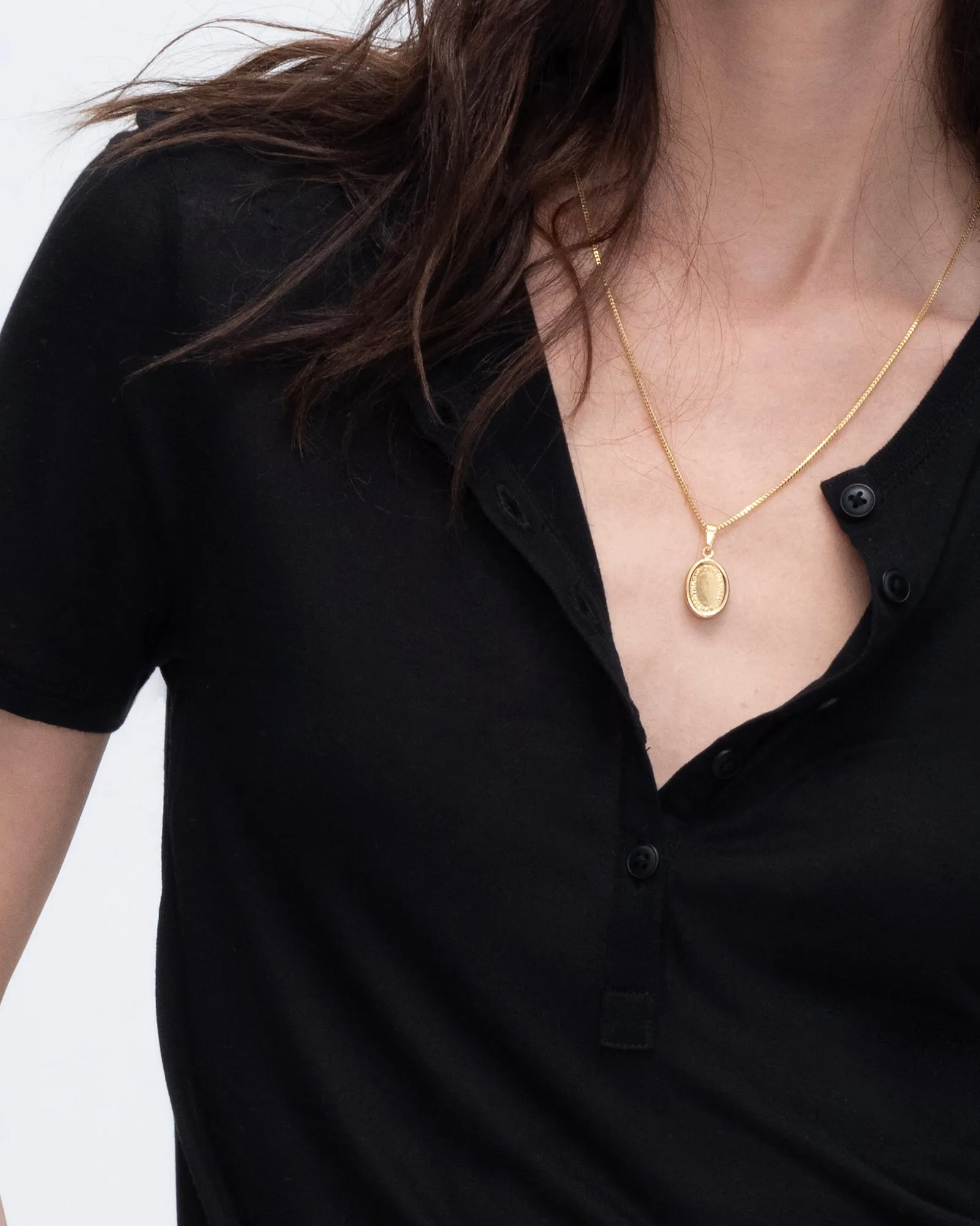 Modal Jersey Short Sleeve Henley - Black