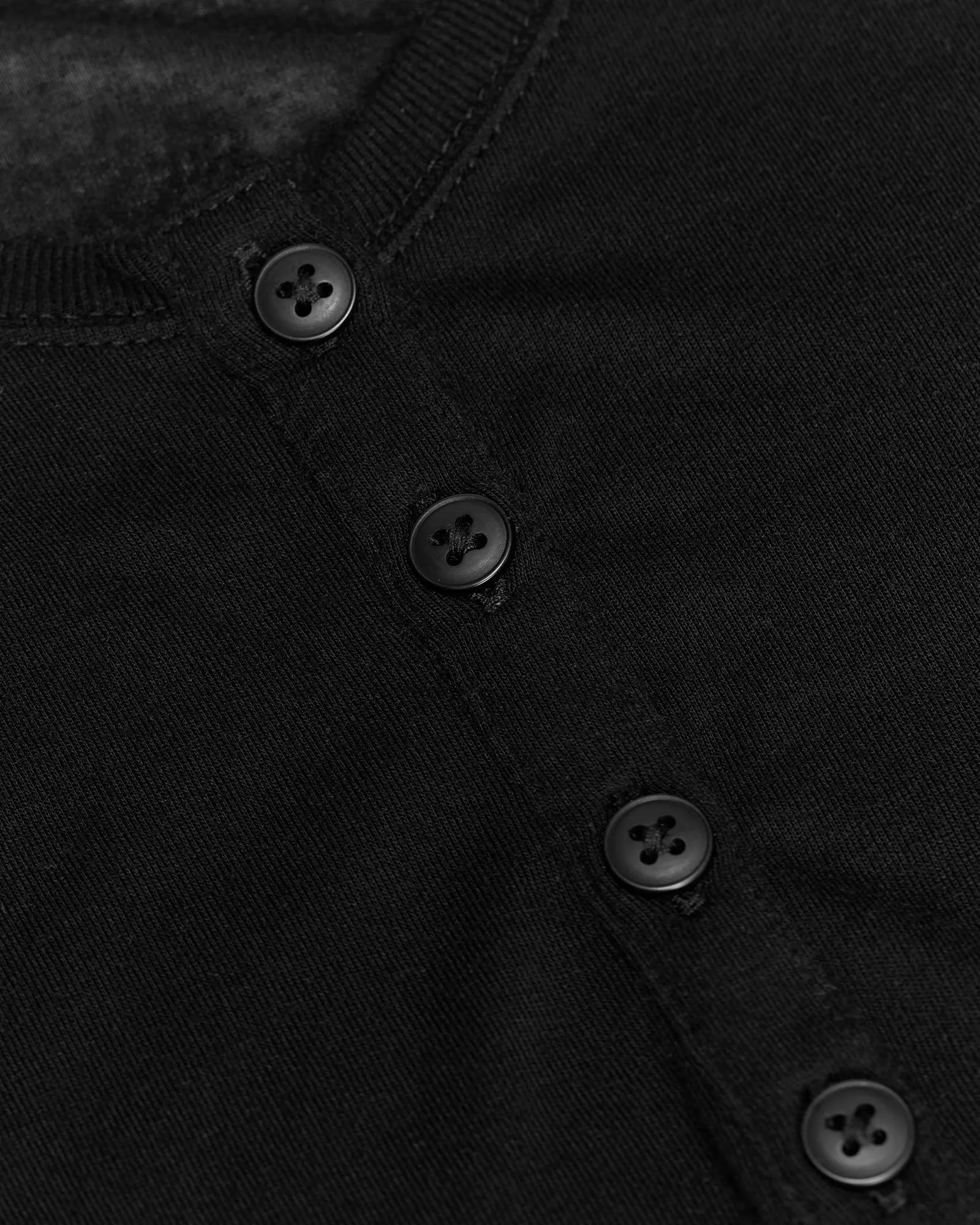 Modal Jersey Short Sleeve Henley - Black