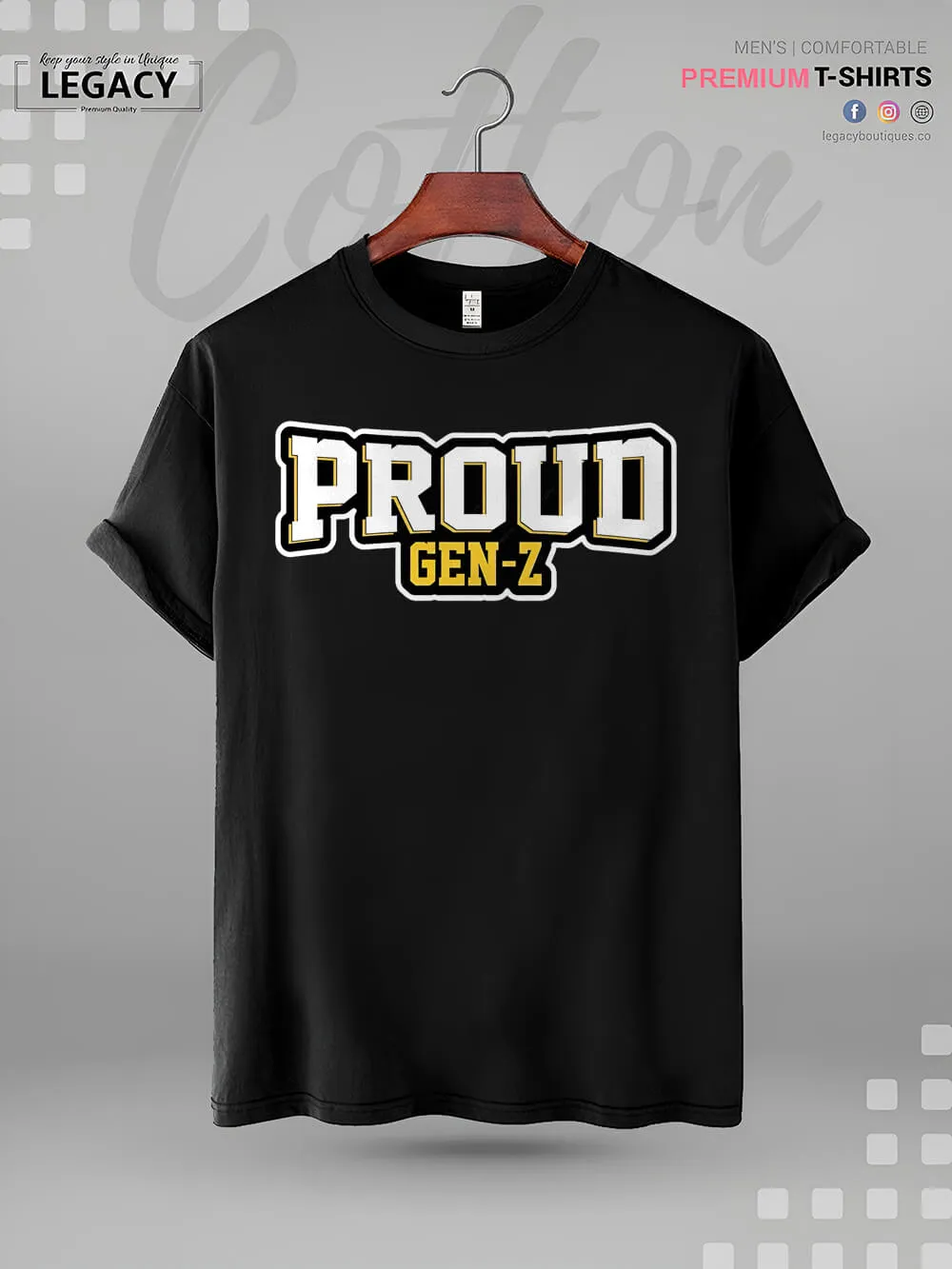 Proud To Be Gen Z Print Men's Great Quality T-Shirt In Lowest Price