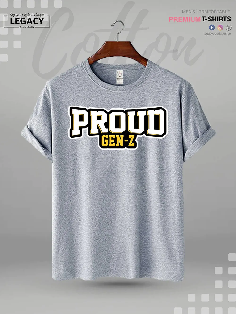 Proud To Be Gen Z Print Men's Great Quality T-Shirt In Lowest Price