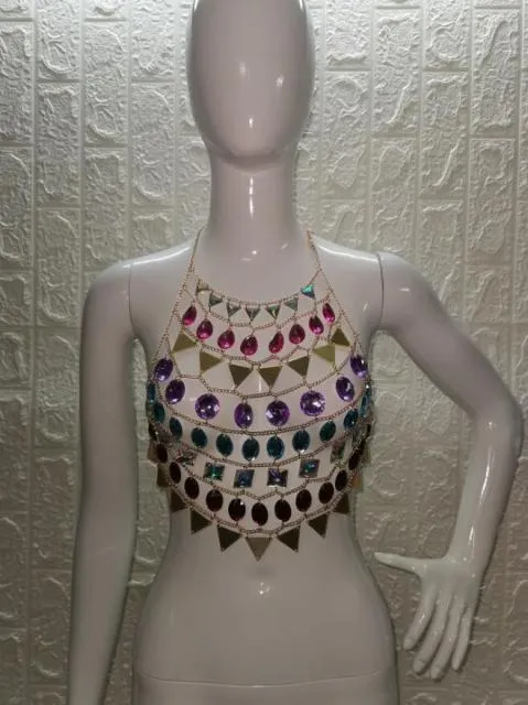 Rhinestone Crop Top