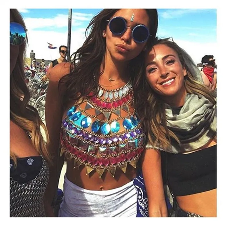Rhinestone Crop Top