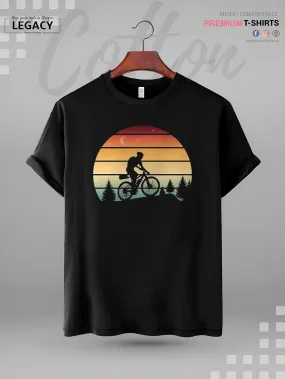 Vintage Sunset Mountain Biking Print XXL Mens Tshirt In Lowest Price Only In BD